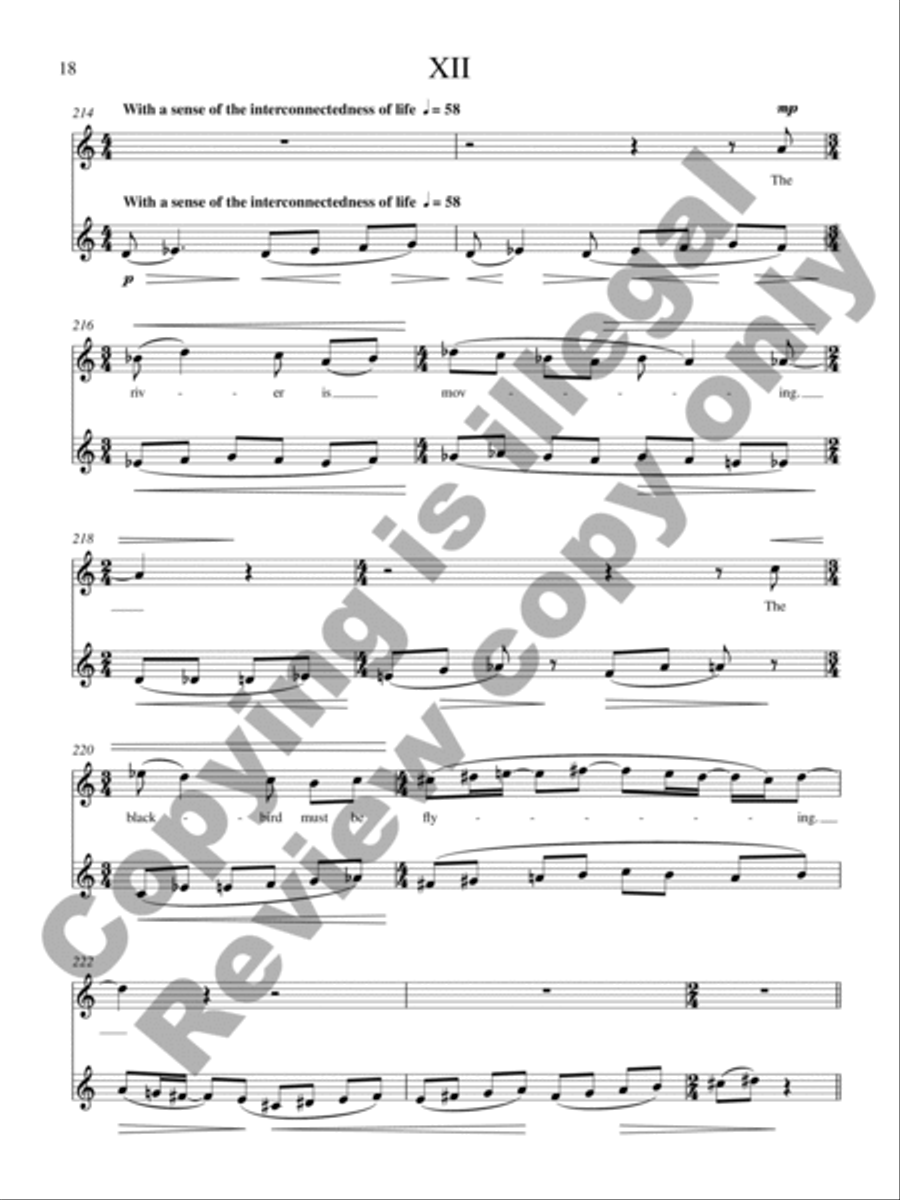 Thirteen Ways of Looking at a Blackbird Alto Saxophone scores gallery preview page 15