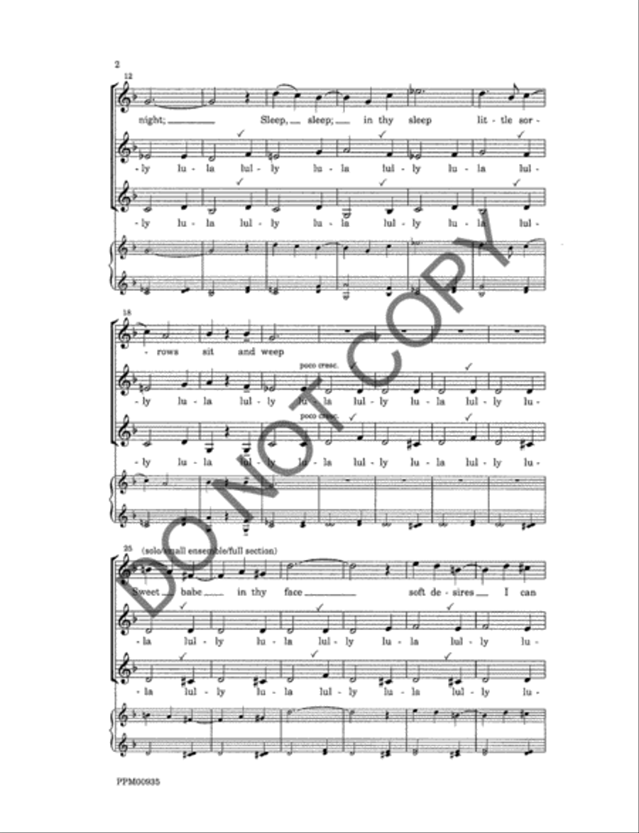Cradle Song SSA scores gallery preview page 4