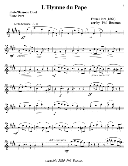 L'Hymne du Pape-Flute-Bassoon duet image number null