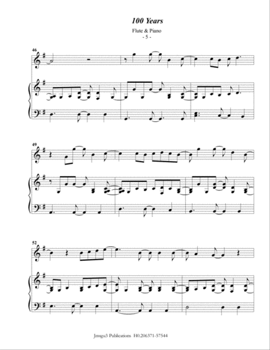 100 Years Flute Solo scores gallery preview page 5