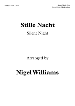 Book cover for Stille Nacht, for Flute, Violin and Cello