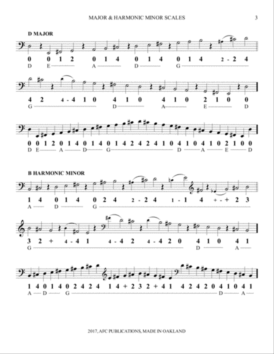 Pre-Shift Practice with Scales Double Bass scores gallery preview page 4