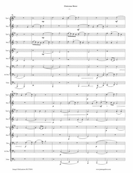 Mouton: Christmas Motet for Brass Choir image number null