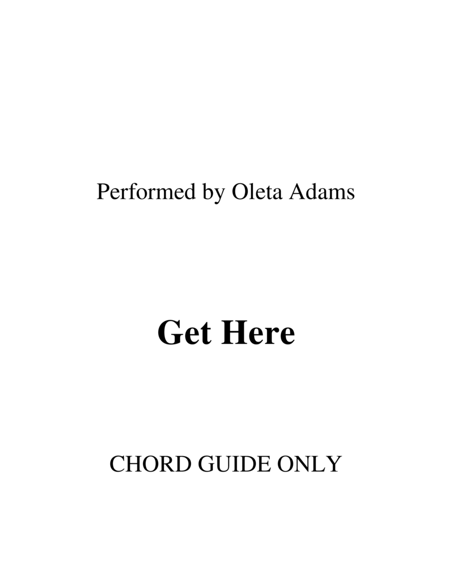 Get Here Piano scores gallery preview page 1