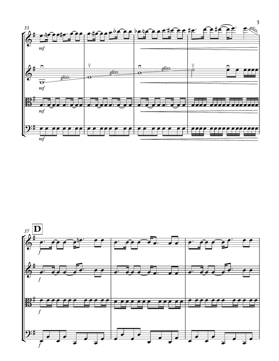 We Found Love String Quartet scores gallery preview page 5