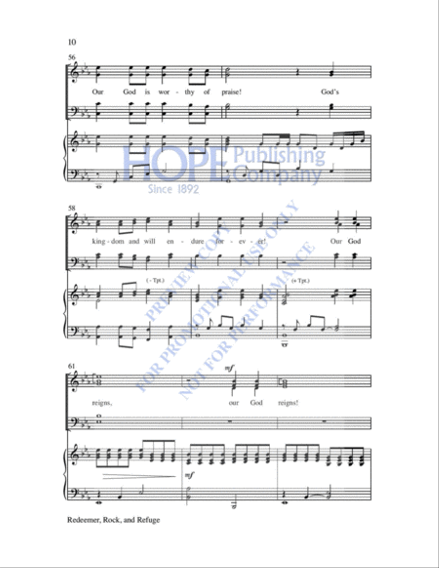 Redeemer, Rock, and Refuge 4-Part scores gallery preview page 11