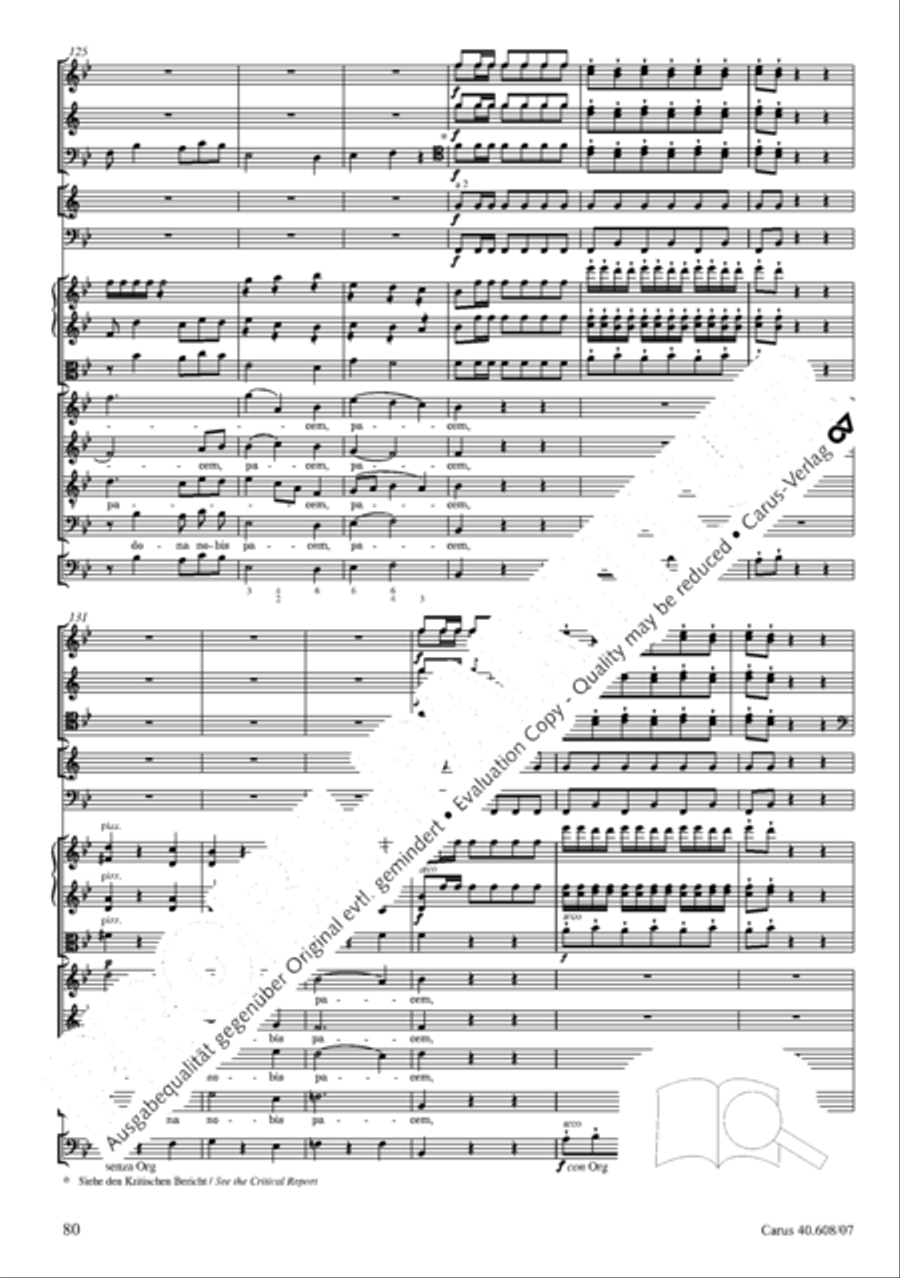 Missa Sancti Bernardi von Offida in B 4-Part scores gallery preview page 95