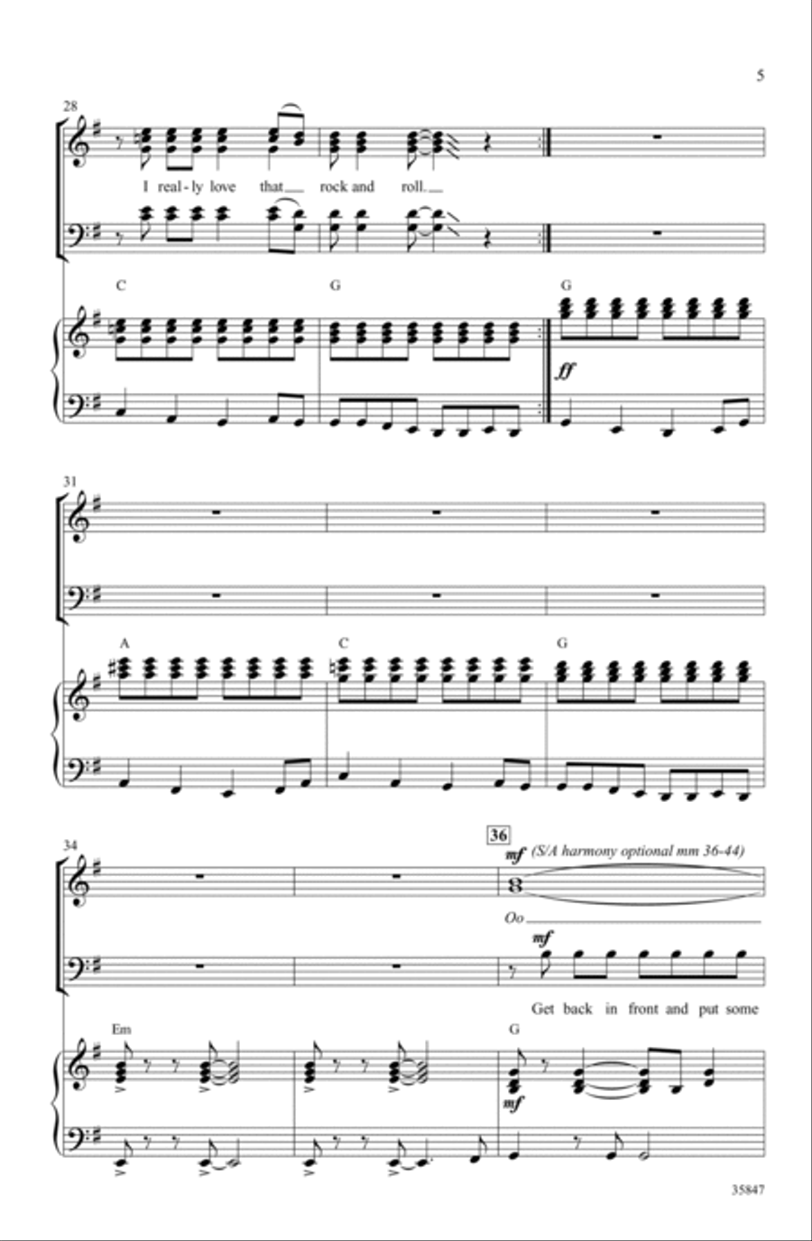 Whatever Happened to Saturday Night (from The Rocky Horror Picture Show) 4-Part scores gallery preview page 4