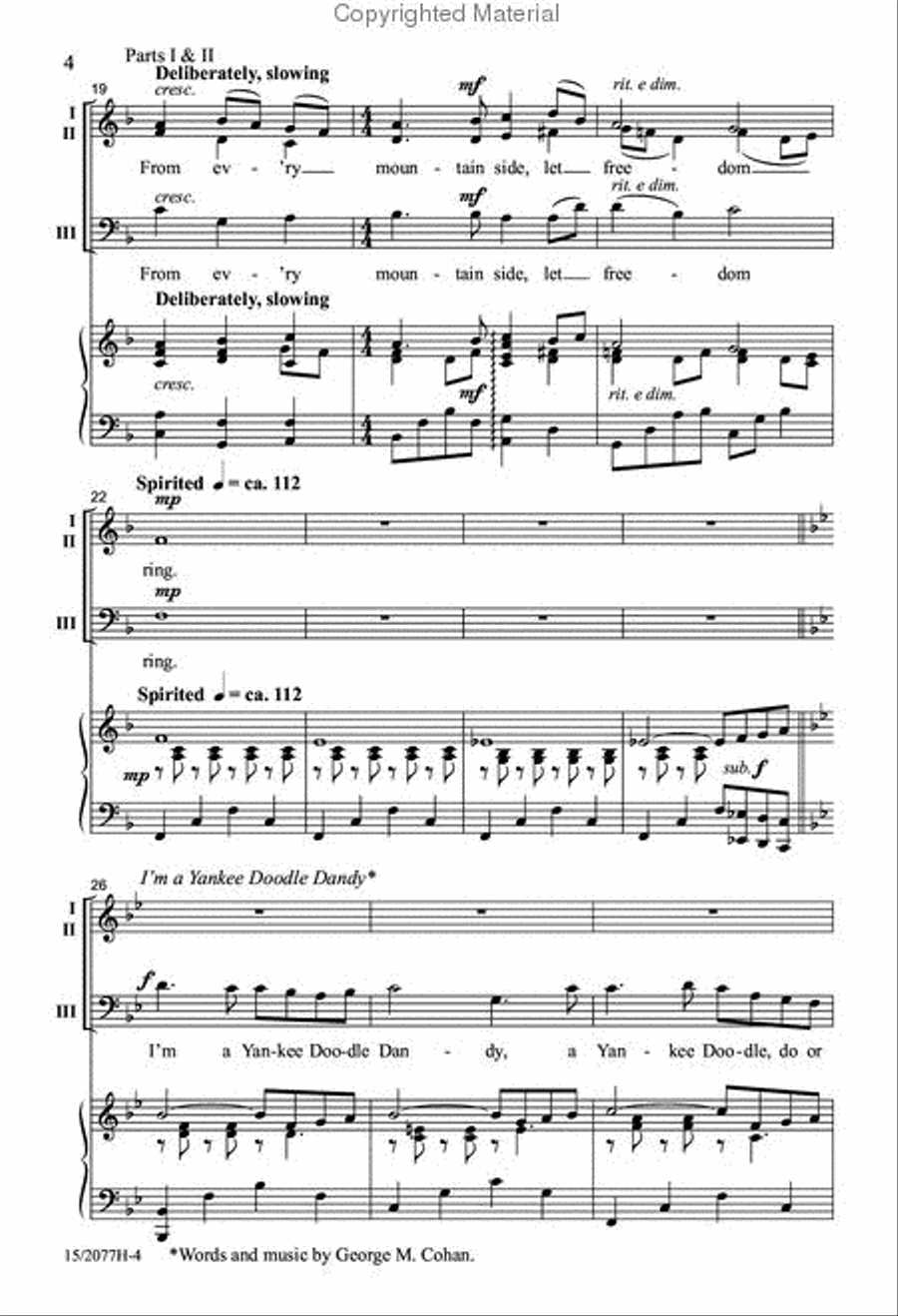 America, My Country 3-Part scores gallery preview page 4