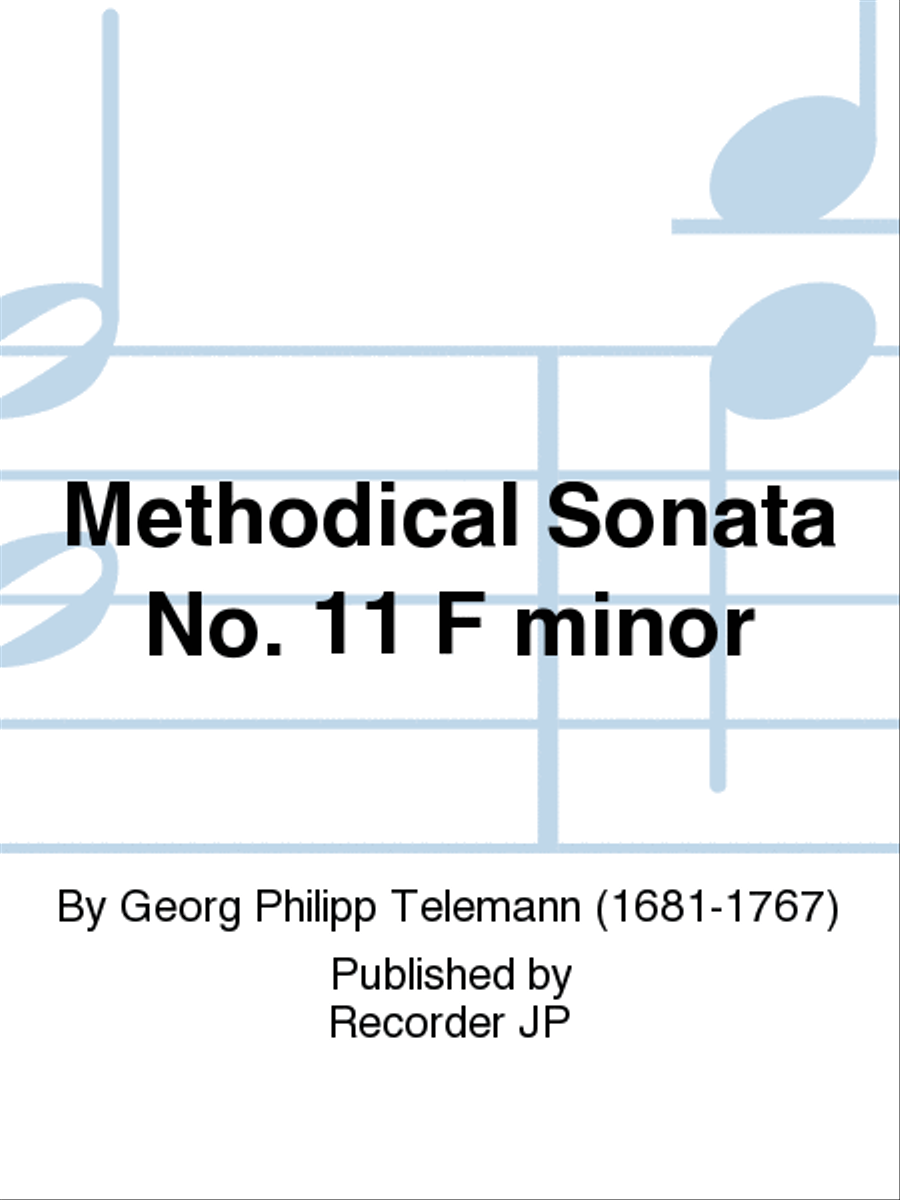Methodical Sonata No. 11 F minor Alto Recorder scores gallery preview page 1
