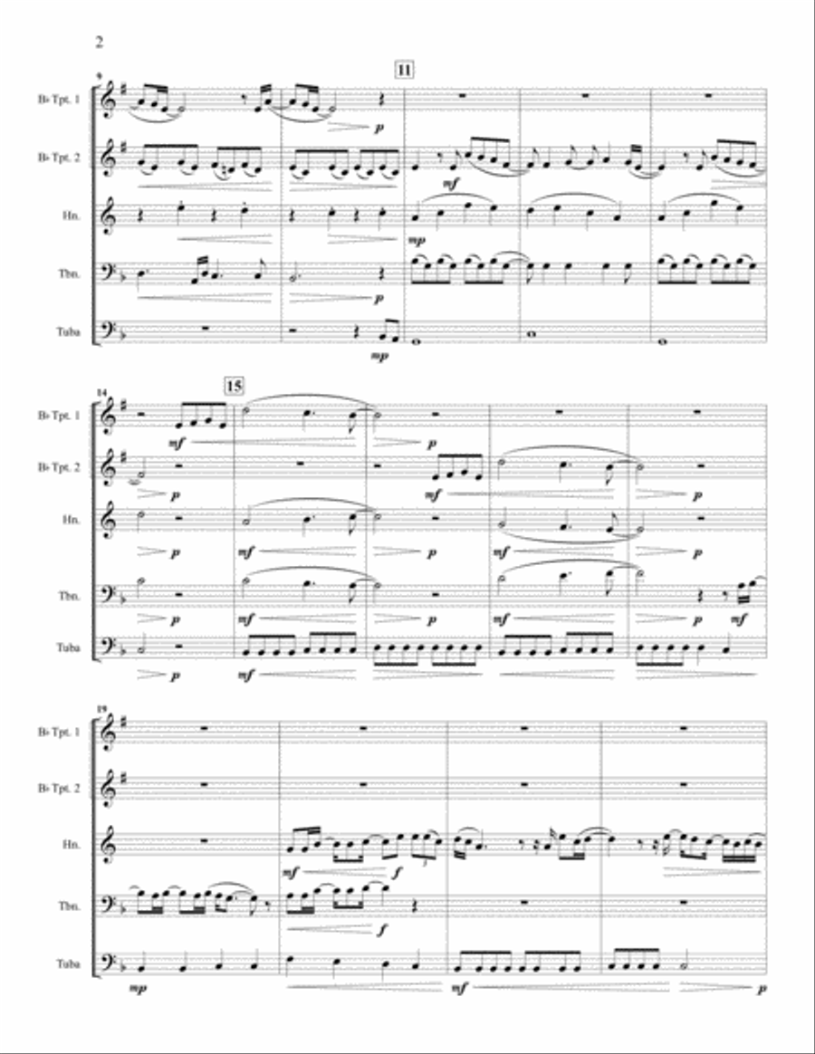 Talking To The Moon Brass Ensemble scores gallery preview page 2