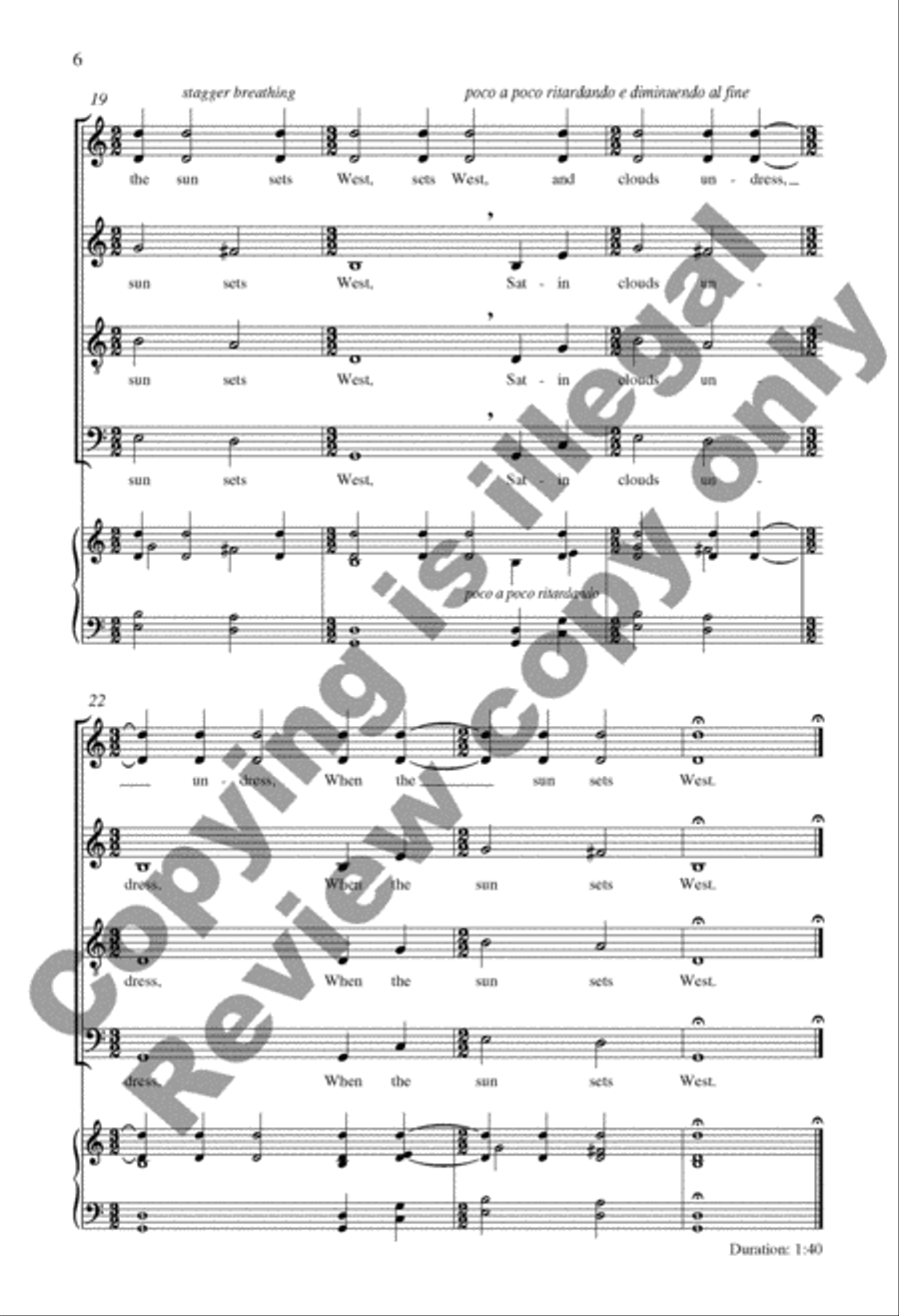 Due West: 4. Sunset Due West: 4. Sunset 4-Part scores gallery preview page 9