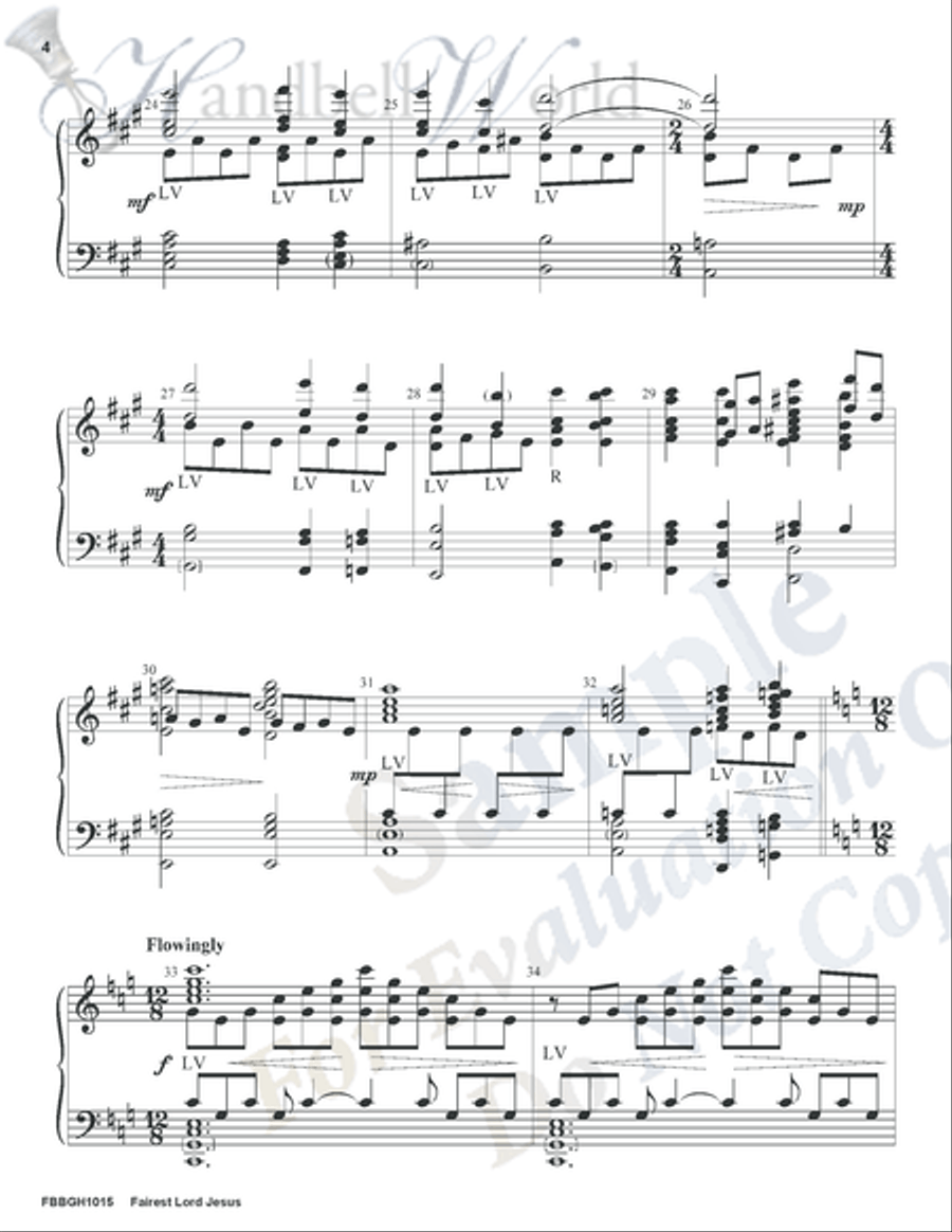 Fairest Lord Jesus 5-Octaves scores gallery preview page 3