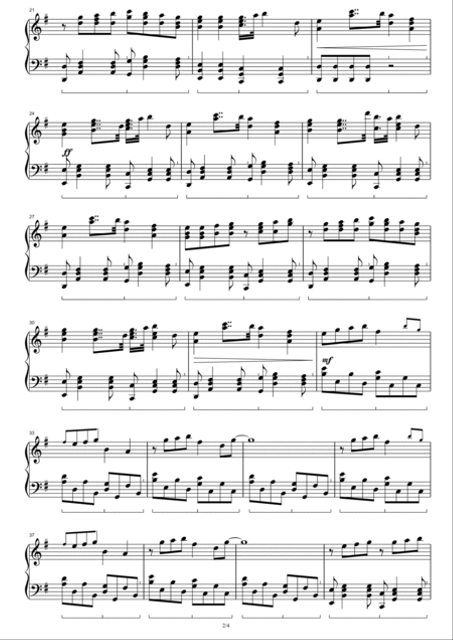 Darkside Piano Solo scores gallery preview page 2