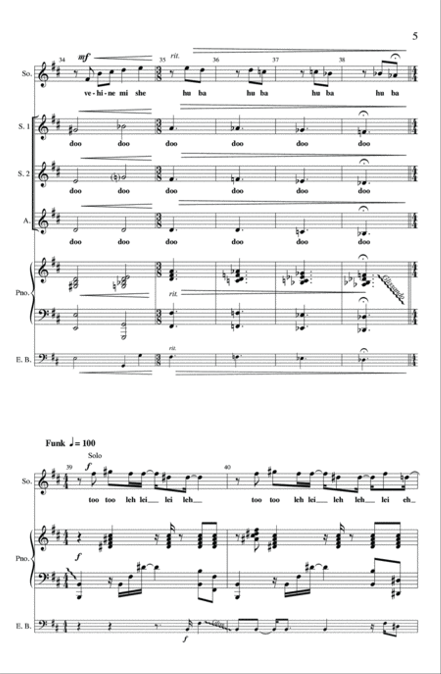 Kuenana (arr. Cristian Grases) SSA scores gallery preview page 5