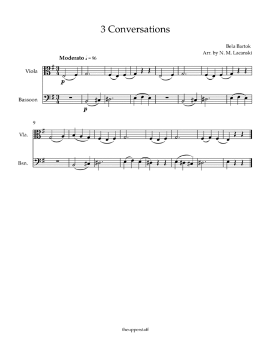 3 Conversations Bassoon scores gallery preview page 2