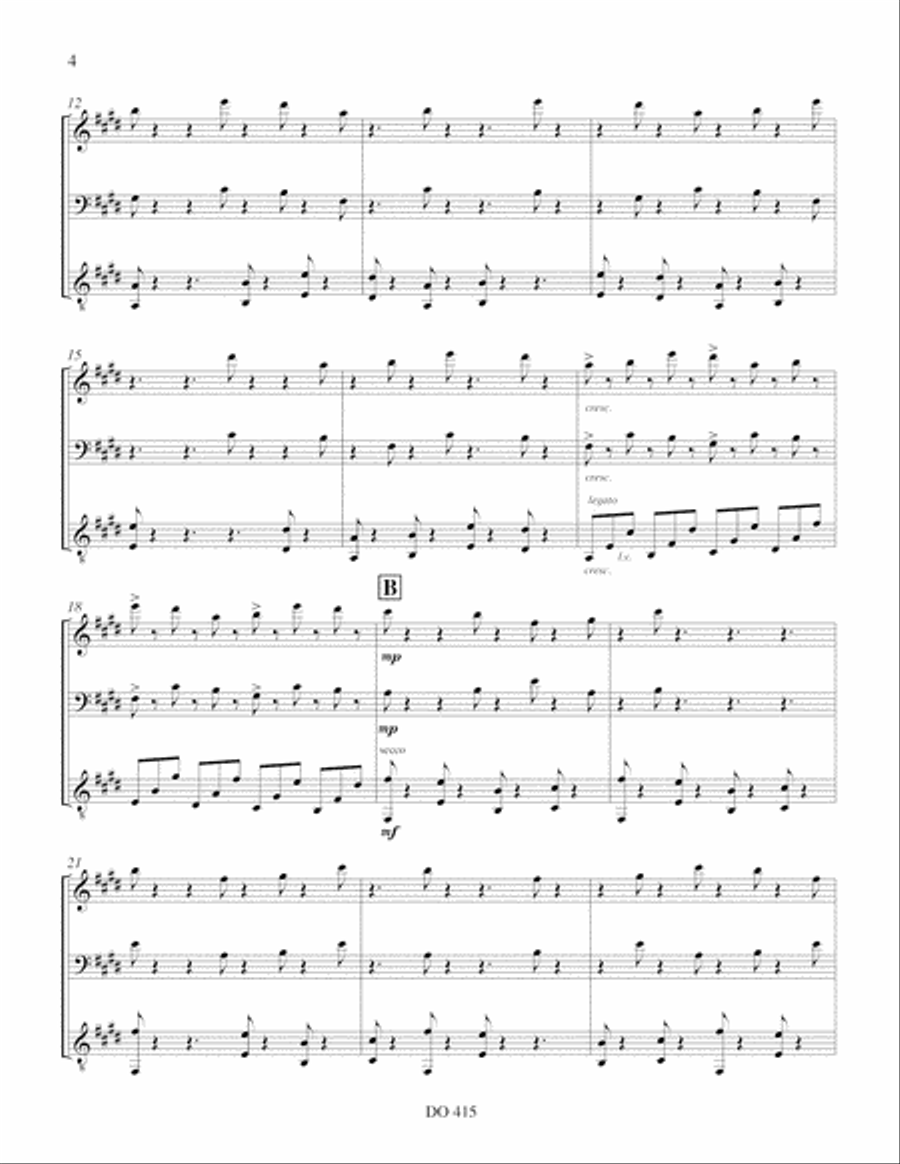 Trittico (fl. / guit. / cello) Flute scores gallery preview page 4