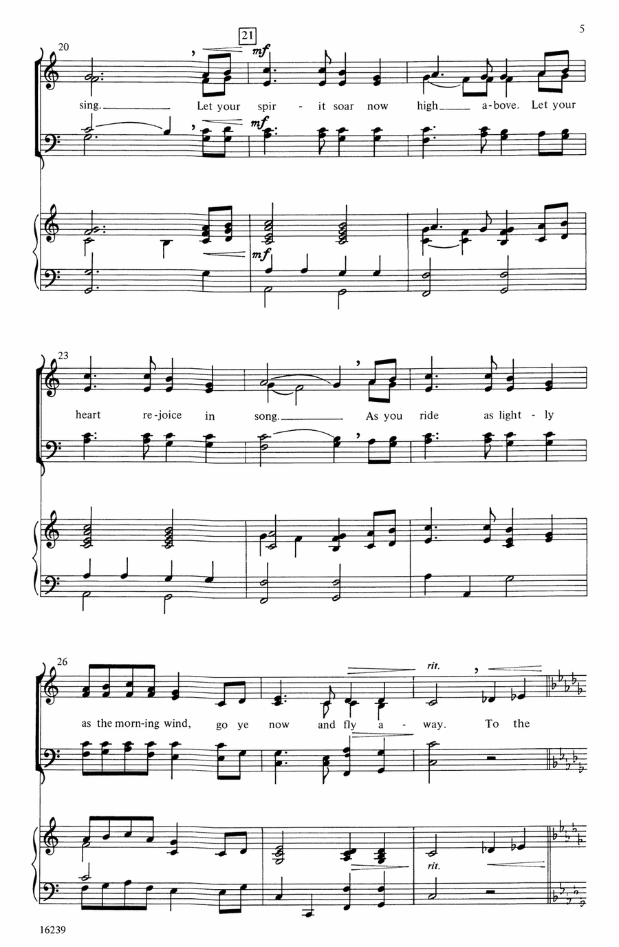 On Rising Wind by Carl Strommen Choir - Digital Sheet Music page 3