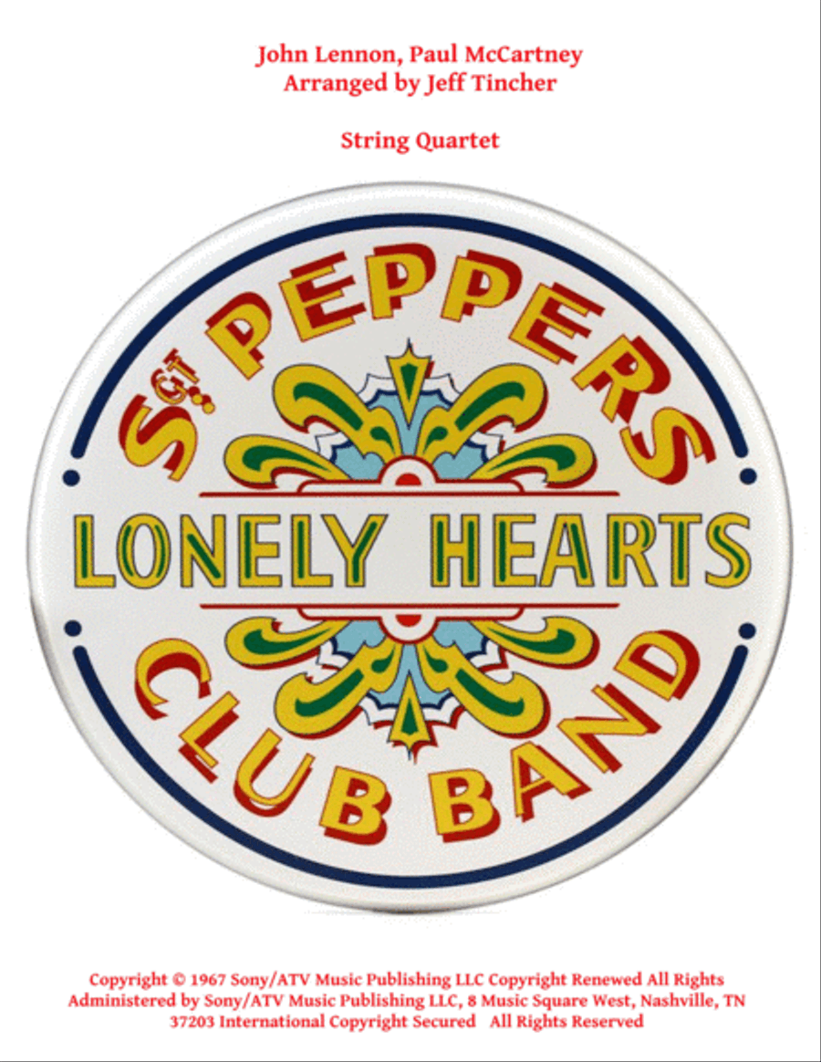 Sgt. Pepper's Lonely Hearts Club Band String Quartet scores gallery preview page 1