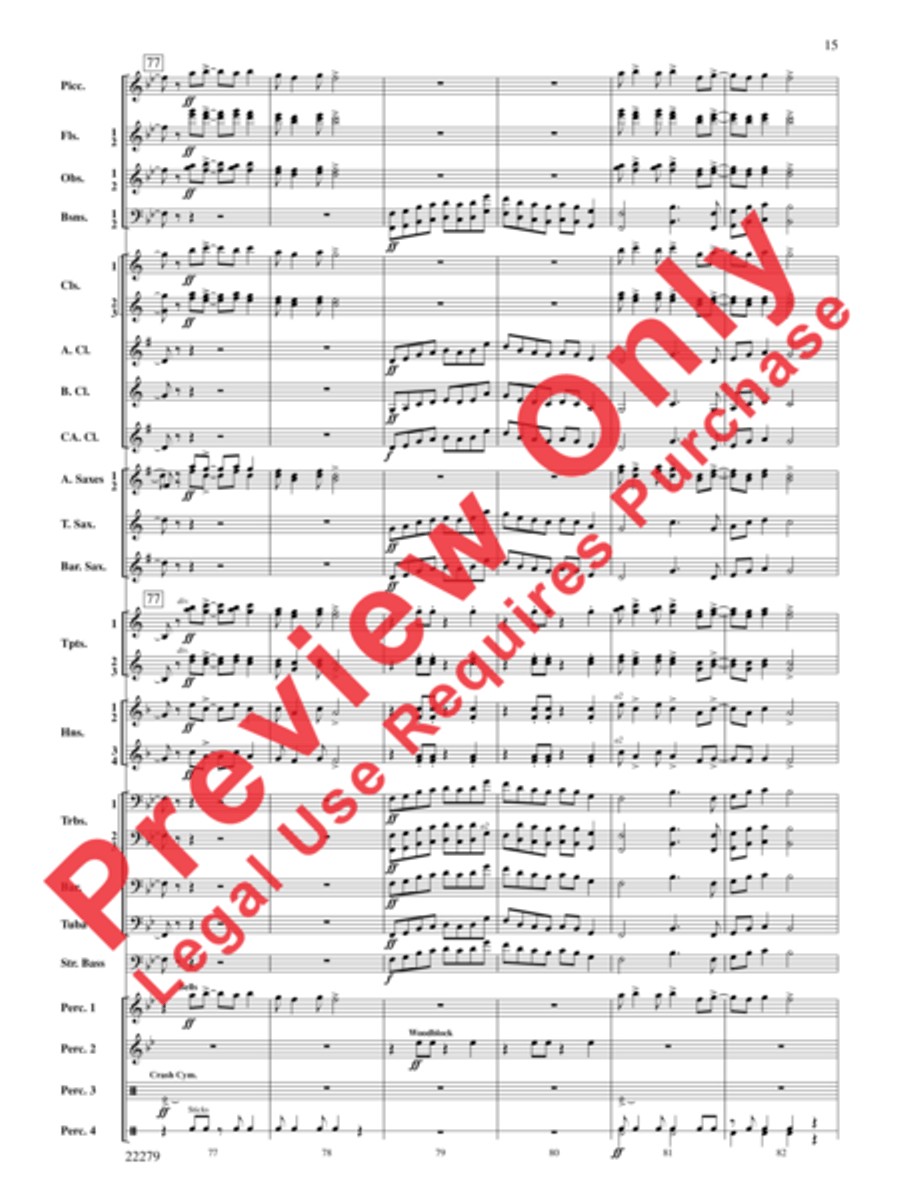 Bayou Breakdown Concert Band scores gallery preview page 16