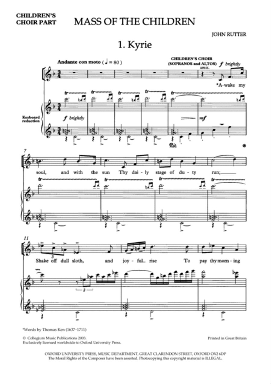 Mass of the Children Children's Choir scores gallery preview page 2