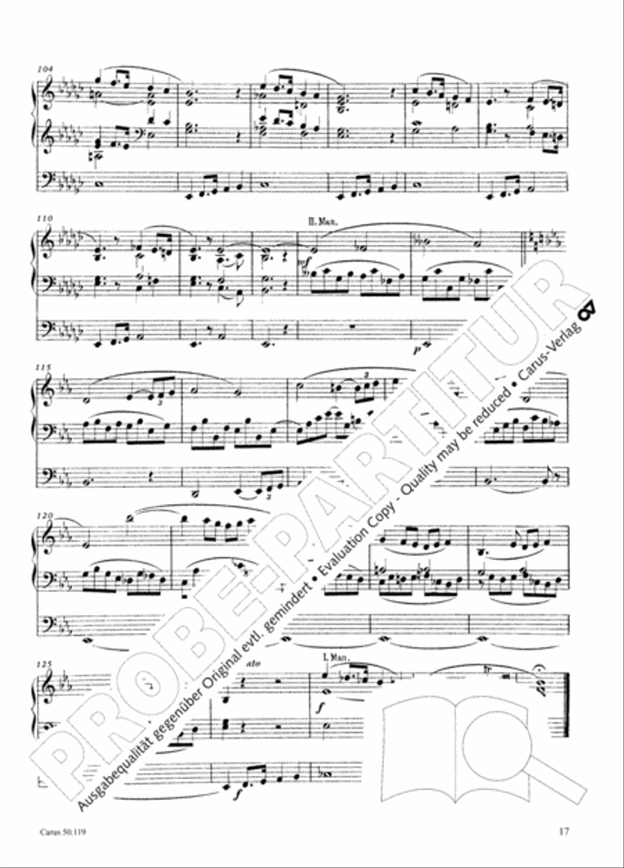 Organ Sonata No. 6 in E flat minor Organ scores gallery preview page 18