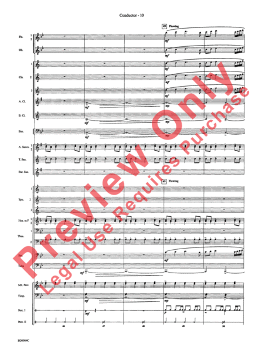 Where the Black Hawk Soars Concert Band scores gallery preview page 13