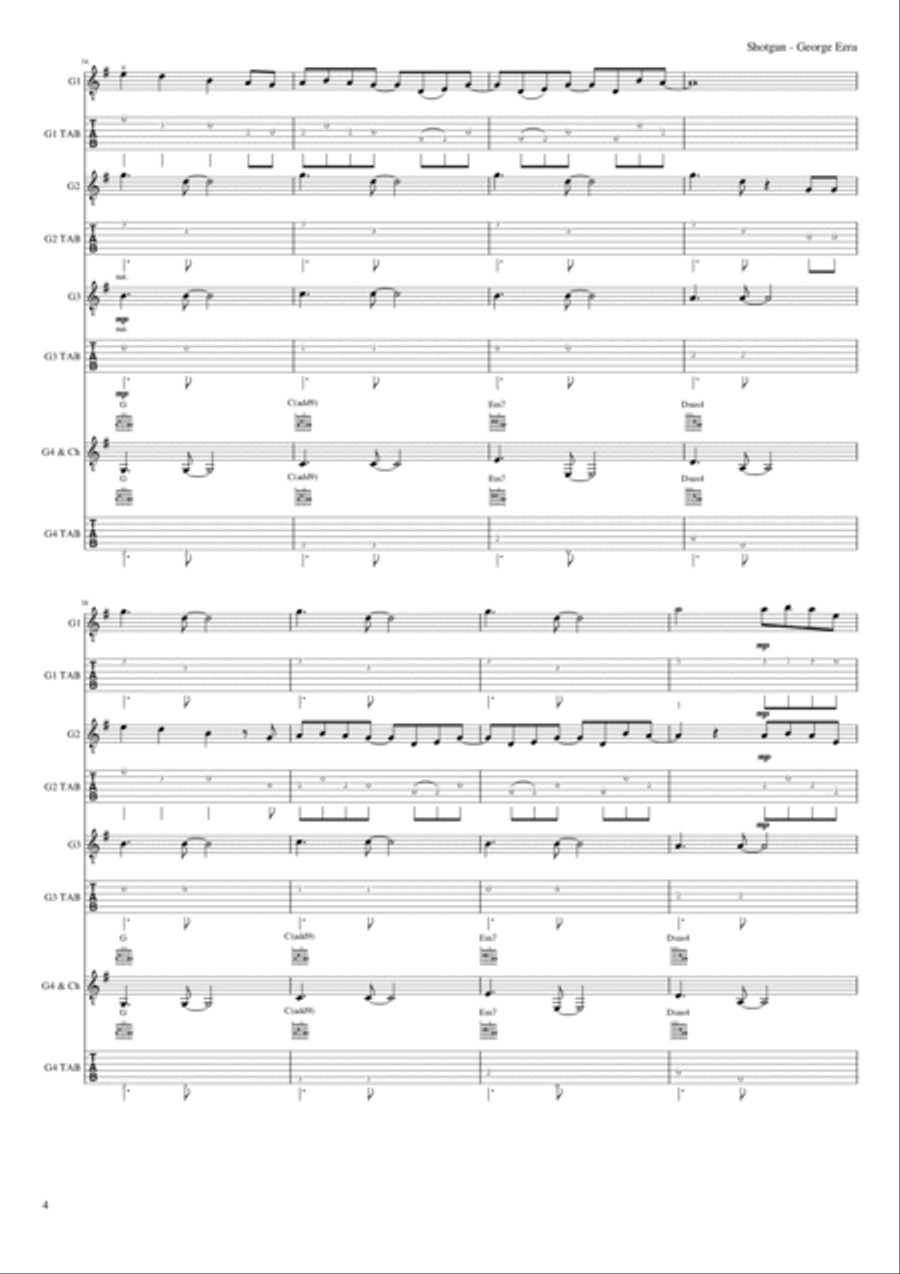 Shotgun Acoustic Guitar scores gallery preview page 6
