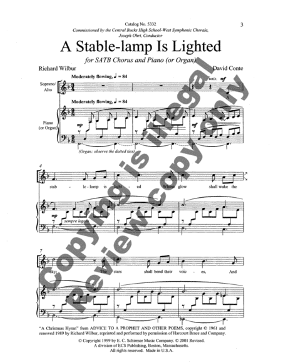 A Stable-lamp Is Lighted 4-Part scores gallery preview page 10