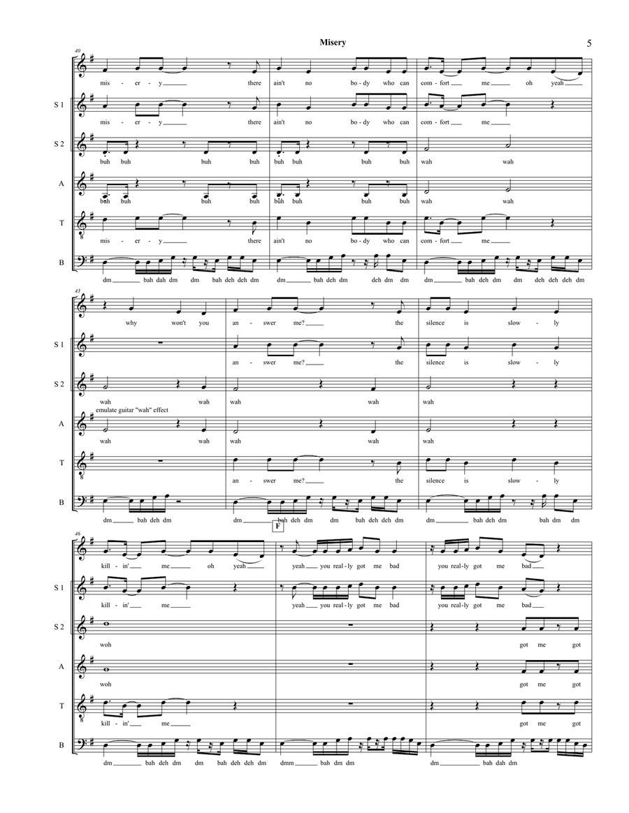 Misery 4-Part scores gallery preview page 5