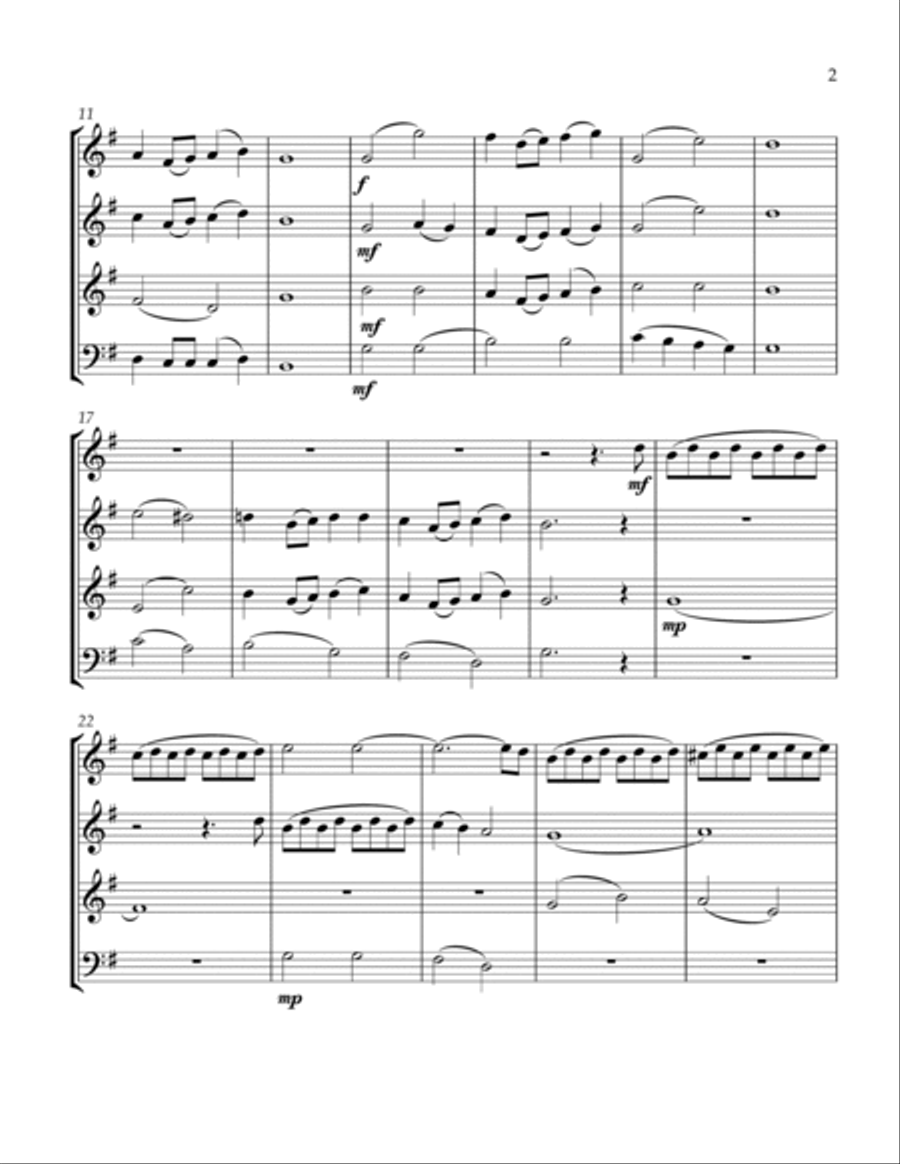 Over The Rainbow (from The Wizard Of Oz) String Quartet scores gallery preview page 3