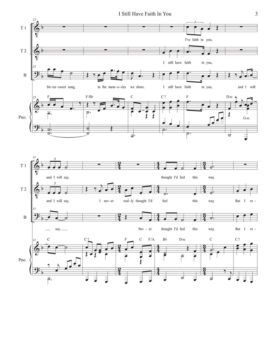 I Still Have Faith In You Piano, Vocal scores gallery preview page 3