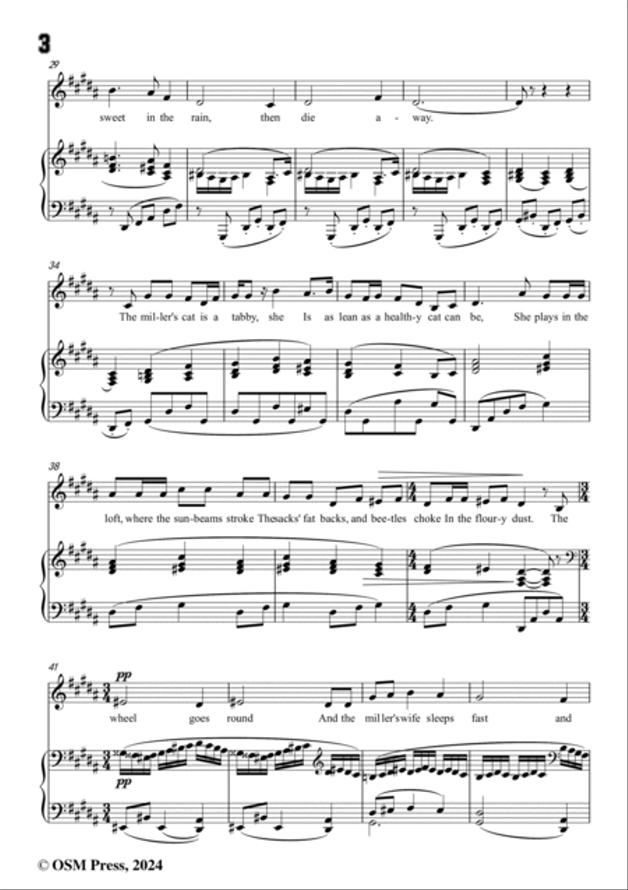 Vaughan Williams-The Water Mill(1925),in B Major Voice scores gallery preview page 4