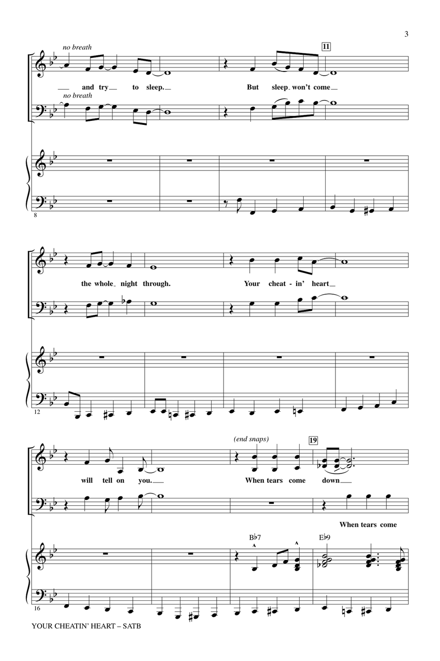 Your Cheatin' Heart 4-Part scores gallery preview page 2