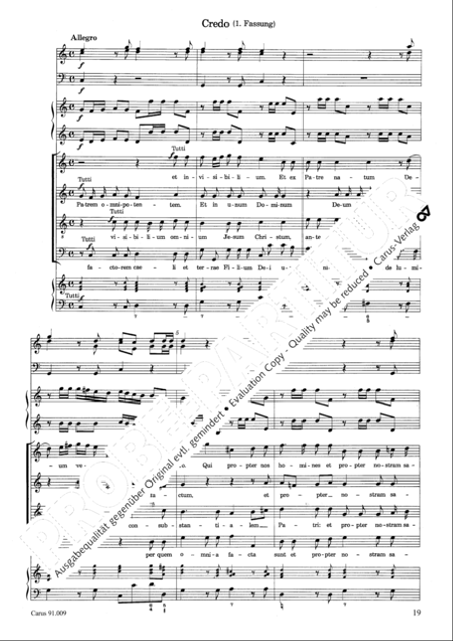 Missa Sancti Gabrielis 4-Part scores gallery preview page 22