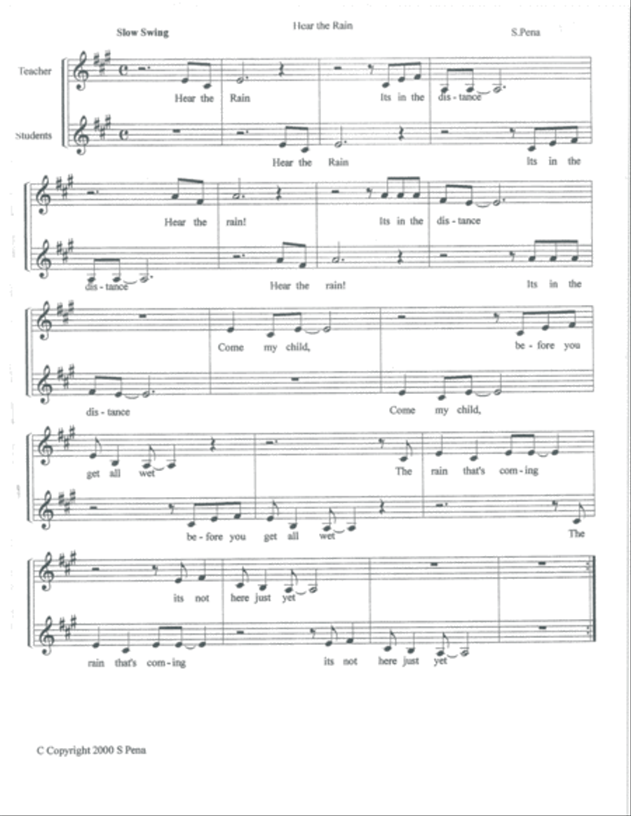 Hear the Rain 3-Part scores gallery preview page 1