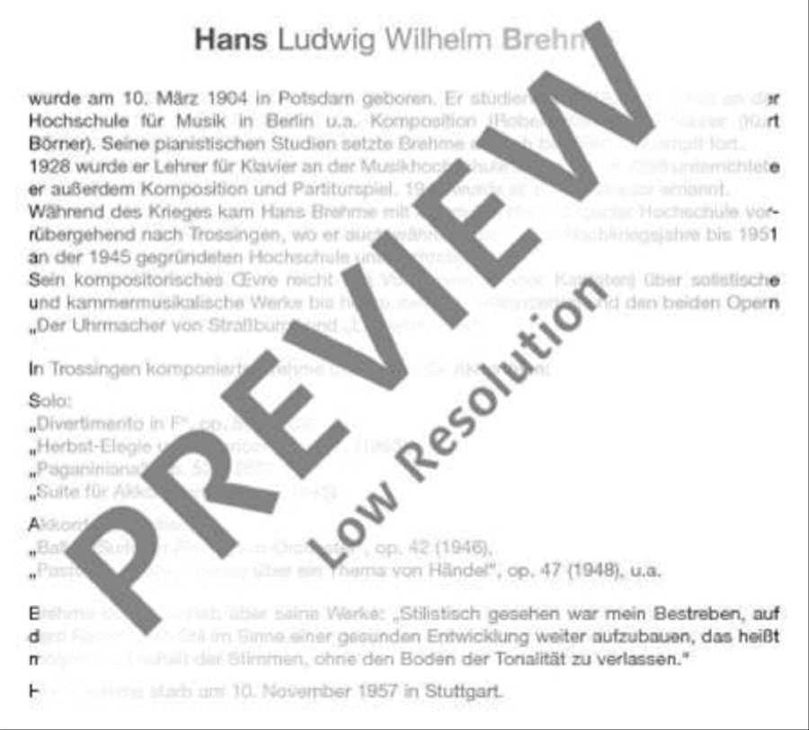 Herbst-Elegie und Capriccio Accordion scores gallery preview page 12