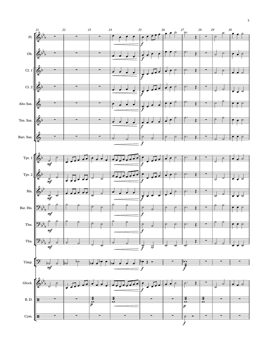 Skyscraper (for Grade 1 Concert Band) Concert Band scores gallery preview page 3
