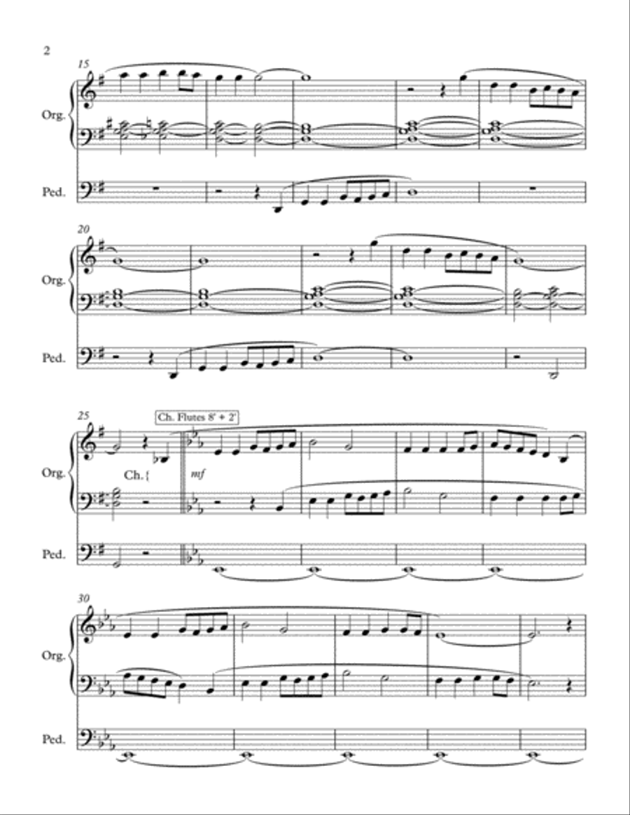 Folk Hymn Fantasia on Lord of the Dance Organ Solo scores gallery preview page 2