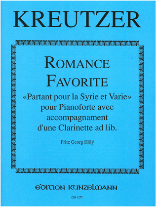 Romance favorite for piano with clarinet accompaniment ad lib.