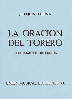 Book cover for Turina La Oracion Del Torero M/s