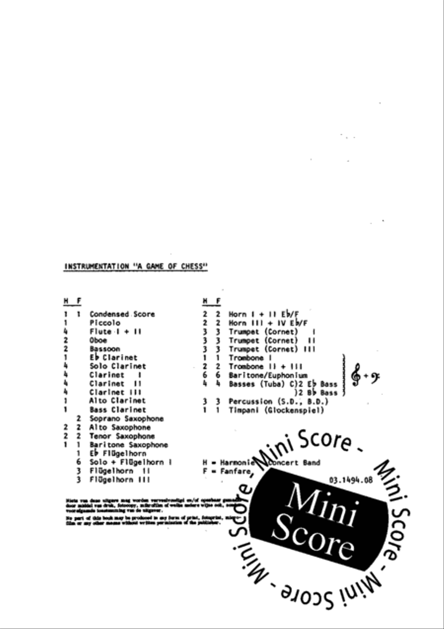 A Game of Chess Concert Band scores gallery preview page 3