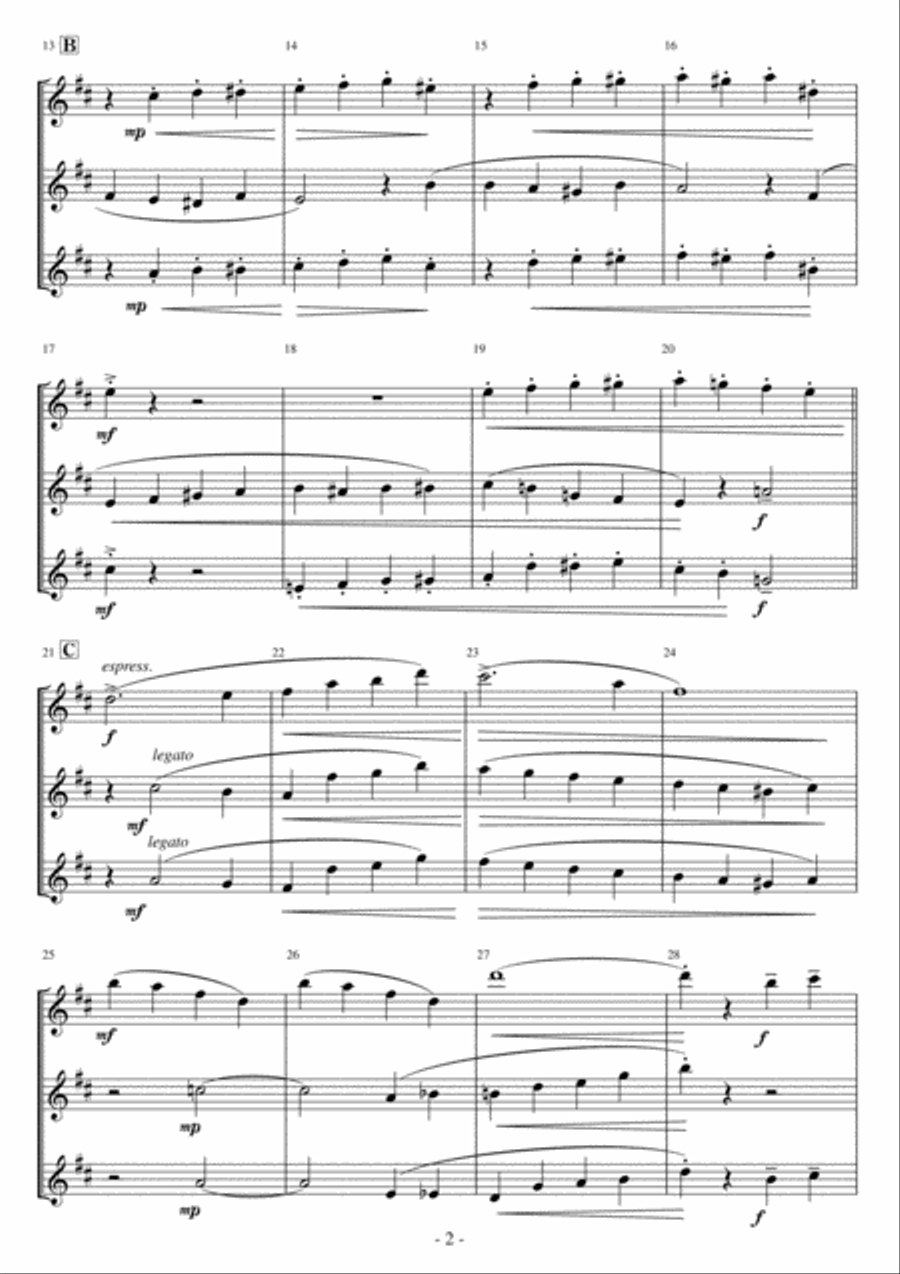 I Saw Mommy Kissing Santa Claus Woodwind Trio scores gallery preview page 2