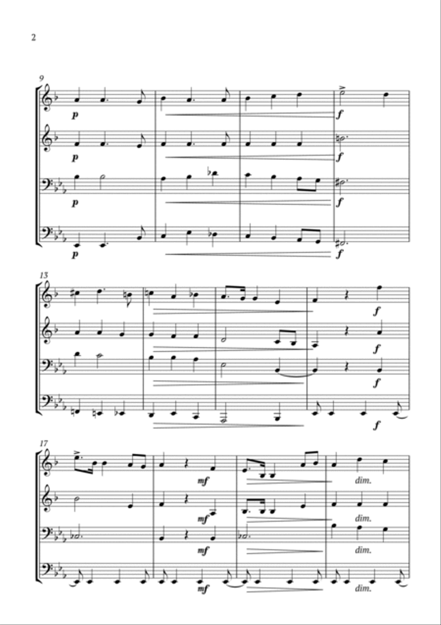 Morning Prayer Brass Quartet scores gallery preview page 2
