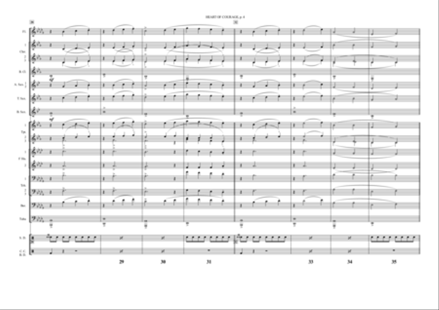 Heart Of Courage - Trailer Marching Band scores gallery preview page 4