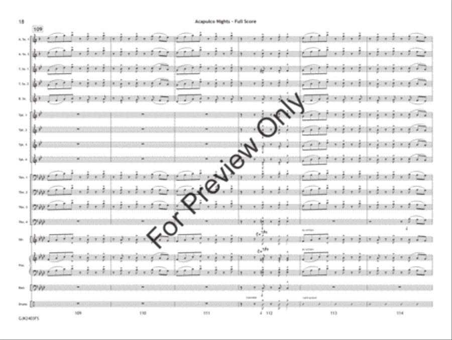 Acapulco Nights Acapulco Nights Jazz Ensemble scores gallery preview page 19