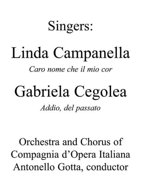 Cantolopera: Verdi Arias for Soprano Volume 1