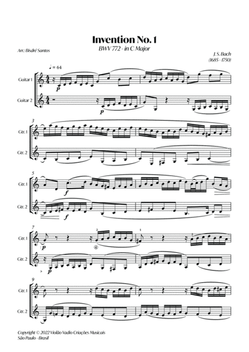 Invention no. 1 (BWV 772) - (J. S. Bach) - For 2 Guitars arrangement. image number null