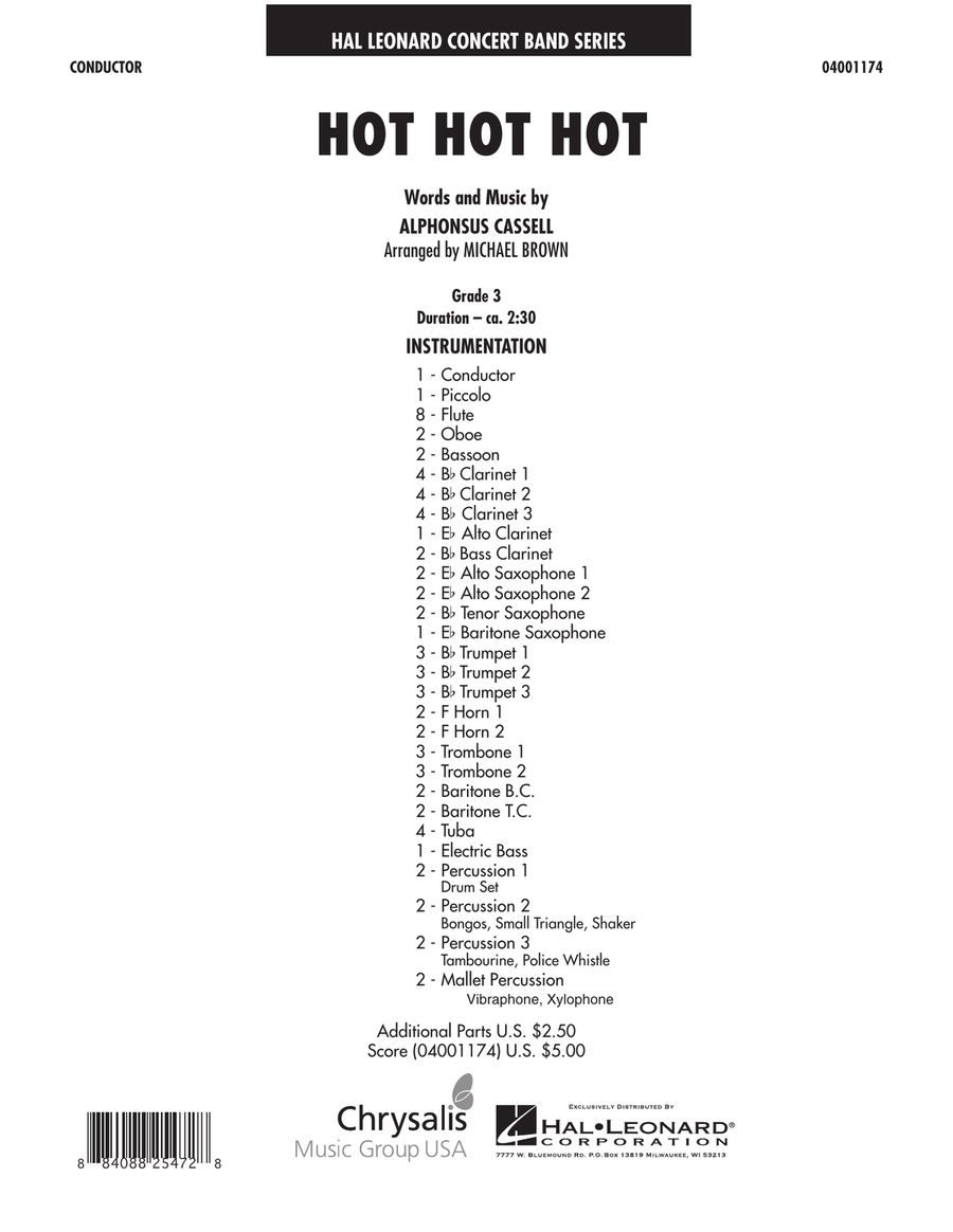 Hot Hot Hot - Full Score Concert Band scores gallery preview page 1