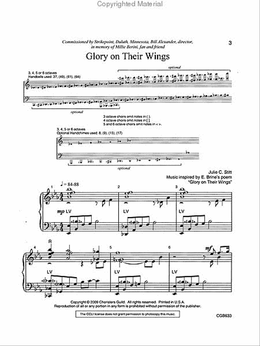 Glory on Their Wings Handbell Choir scores gallery preview page 2